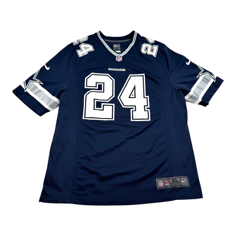 Dallas Cowboys Football Jersey Mens XL Blue NFL Nike Claiborne 24 On Field